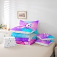 thumbnail image 6 of jejeloiu Kawaii Cute Unicorn 7-Piece Twin Bedding Sets,3D Caroon Loves Bedding Comforter Set,Dreamy Fairy Tale Theme Sheet Sets For Girl,Breathable Home Decor Reversible, 6 of 8