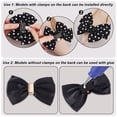 thumbnail image 3 of 1 Set Bowknot Webbing Ribbon Shoe Decorations Detachable Shoe Buckle Clips Black 69.5~80x27~120x9~19mm, 3 of 6