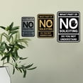 thumbnail image 5 of Portrait Round What Part of No Soliciting Do You Not Understand Sign (Lt Gray) - Small, 5 of 7