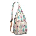 thumbnail image 1 of Owl Pattern Travel Sling Bag - Fashionable Crossbody Backpack with USB Charging Port, Perfect for Tech Essentials, 1 of 4