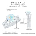 thumbnail image 5 of Rosec Jewels Solitaire Ethiopian Opal Ring Set with Moissanite for Women (AAA Grade), 10K White Gold, US 11.50, 5 of 9