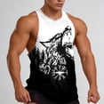 thumbnail image 2 of Telankuip Men's Funny Pattern Print Muscle Tank Tops for Retro Athletic Workout Sleeveless T-Shirt Lightweight Comfy Casual Streetwear Graphic Tee 2-White S, 2 of 4
