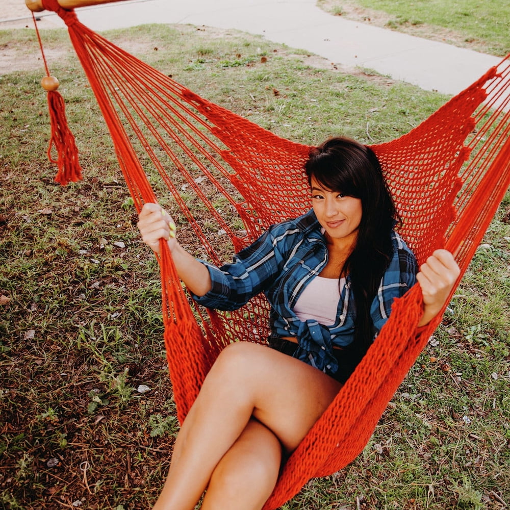 Bliss Hammocks Island Rope Hammock Chair w/ Spreader Bar - Light Blue, 60" L x 40" W
