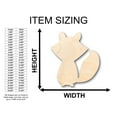 thumbnail image 2 of Unfinished Wood Cartoon Fox Shape - Craft - up to 46" DIY 24" / 1/8", 2 of 3