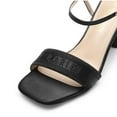 thumbnail image 5 of Dream Pairs Women's Cylinder-Heel Sandals Square Toe Buckle Closure, 5 of 7