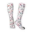 thumbnail image 4 of Fotbe Tulips Flowers print Women's Men's Novelty Crew Socks Cotton Socks Knee High Socks for Walking,Running,Nurses,Pregnancy, 4 of 9