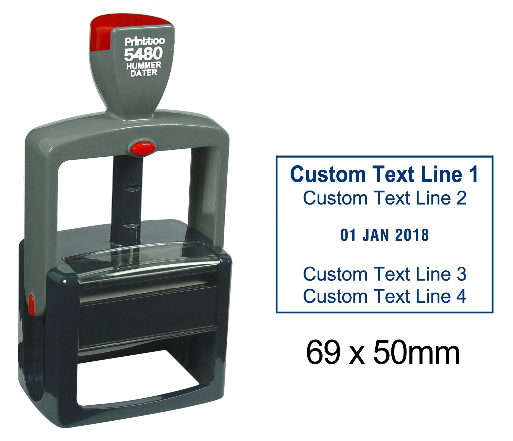 Printtoo Heavy Duty Self-Inking Date Stamp With 'DELIVERED' Text – Reinkable, Perfect For Office & Mail