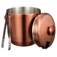 thumbnail image 5 of 3 Litre Ice Bucket Insulated Stainless Steel Double Wall with Lid and Ice Tongs,Copper, 5 of 6