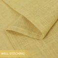 thumbnail image 5 of GlowSol Farmhouse Linen Kitchen Curtain Blackout Half Window Tier Curtains for Living Room Bedroom, Yellow, 26"W x 45"L 2 Panels, 5 of 6
