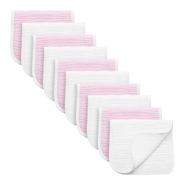 Towel Synrroe - Paños para eructos (10 unidades, 15 x 25 cm, algodón suave)