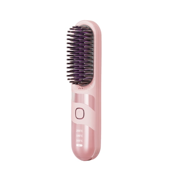 Cordless Hair Straightener Brush, Ionic Volumizing Styler, Root Lift Technology, Rechargeable