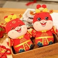 thumbnail image 3 of Poupée en Peluche Expression Vive Festive Style Chinois Lucky Bunny Poupée en Peluche Mascotte Collection Cadeau de Noël pour Célébrer, 3 of 7