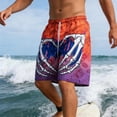 thumbnail image 4 of Lerpwige Fashion Beach Shorts Elastic Waist Quick Dry Shorts 3D Print for Men, 4 of 10