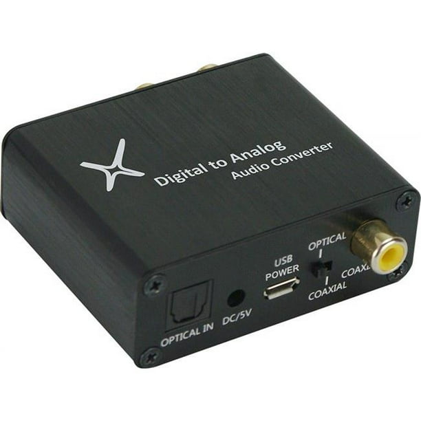 Digital to Analog Audio Converter with USB Power Cable and AC Adaptor