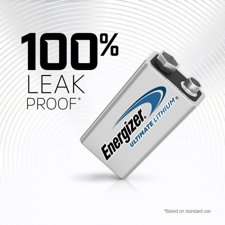 Energizer Lithium 9V Batteries (1 Pack), Lithium 9 Volt Batteries