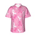 thumbnail image 1 of Fotbe Breast Cancer Awareness (3) Camisa Hawaiana para Hombre Unisex – Camisa Casual de Verano con Botones de Manga Corta de Algodón y Lino,3X-Large, 1 of 7