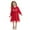 AD361 Red, variant on Ulitacool Christmas Outfits For Girls Long Sleeve Velvet Party Dress For Festive Season Winter Warm Lined Childrens Formal Attire Fall Winter Basic Clothes Red 18-24 Months