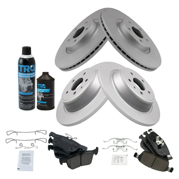 TRQ Front and Rear Brake Pad & Rotor Kit BKA44301 Fits Select 2017-2019 Ford Escape , 2018-2019 Lincoln MKC
