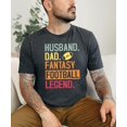 thumbnail image 3 of Husband Dad Fantasy Football Legend T-Shirt Funny Sports Dad Tee Dark Gray Heather Shirt Adult Medium, 3 of 5
