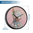 thumbnail image 3 of Indoor 12' Voice-Activated Luminous Decoration Wall Clock With LED Night Light Glittery Background, 3 of 8
