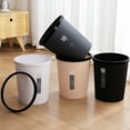 thumbnail image 2 of Pontos - Cubo de basura con aro de presión, sin tapa, de plástico, ahorra espacio, ideal para cocina, baño, sala de estar, con rayas, para uso diario., 2 of 8