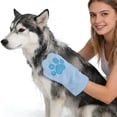 thumbnail image 4 of Microfiber Pet Grooming Gloves Absorbent Soft Bath Mitt for Dogs and Cats, 4 of 9