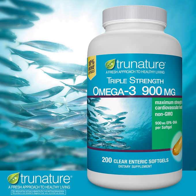 trunature Triple Strength Omega3 900 mg., 200 Softgels