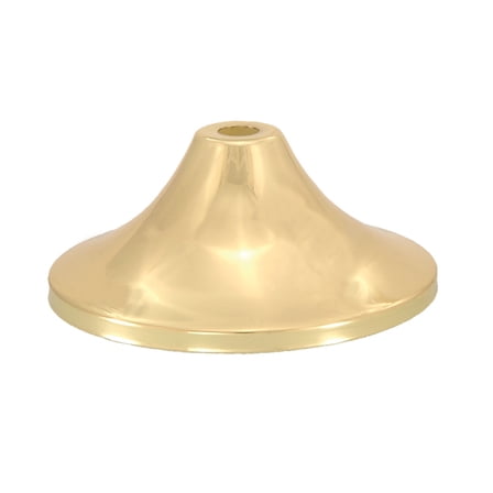 B&P Lamp® 4" Dia. Smooth Cone-Shaped Brass Cap, Unfinished