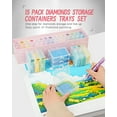 thumbnail image 2 of 15PCS Diamond Painting Storage Containers Trays, Diamond Painting Accessories Diamond Painting Trays with Lids, 2-in-1 Diamond Art Storage and Trays, Bead Storage & Line-UP, 2 of 15