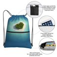 thumbnail image 2 of Sigee Paradise Island for Drawstring Zipper Backpack ,Waterproof, Durable, Lightweight Gym Bag for Sports, 2 of 5