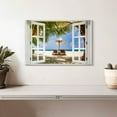 thumbnail image 2 of Elephant Stock Beach Window Wall Art - Horizontal Canvas Wall Art - Living Room Wall Decor - Beach Canvas - Beige And Brown Decor - 12" x 8", 2 of 4