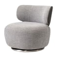 thumbnail image 2 of Silla giratoria tipo barril,Silla giratoria de barril sala de estar moderna de 360 grados,Silla de sofá individual Silla redonda de ocio de moda,Silla decorativa con respaldo pequeño para Gris, 2 of 9