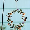 thumbnail image 5 of Bdday Floral Garland Metal Garden Wreath Bird Window Hanging Wreath Iron Window Hangings Wall Decor for Bedroom, 5 of 6
