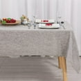thumbnail image 3 of Hiasan Faux Linen Rectangle Tablecloth - Wrinkle and Stain Resistant Washable Table Cloth for Kitchen Dining Room Holiday Table Cover for Party Dinner, Stone, 54 x 108 Inch, 3 of 6