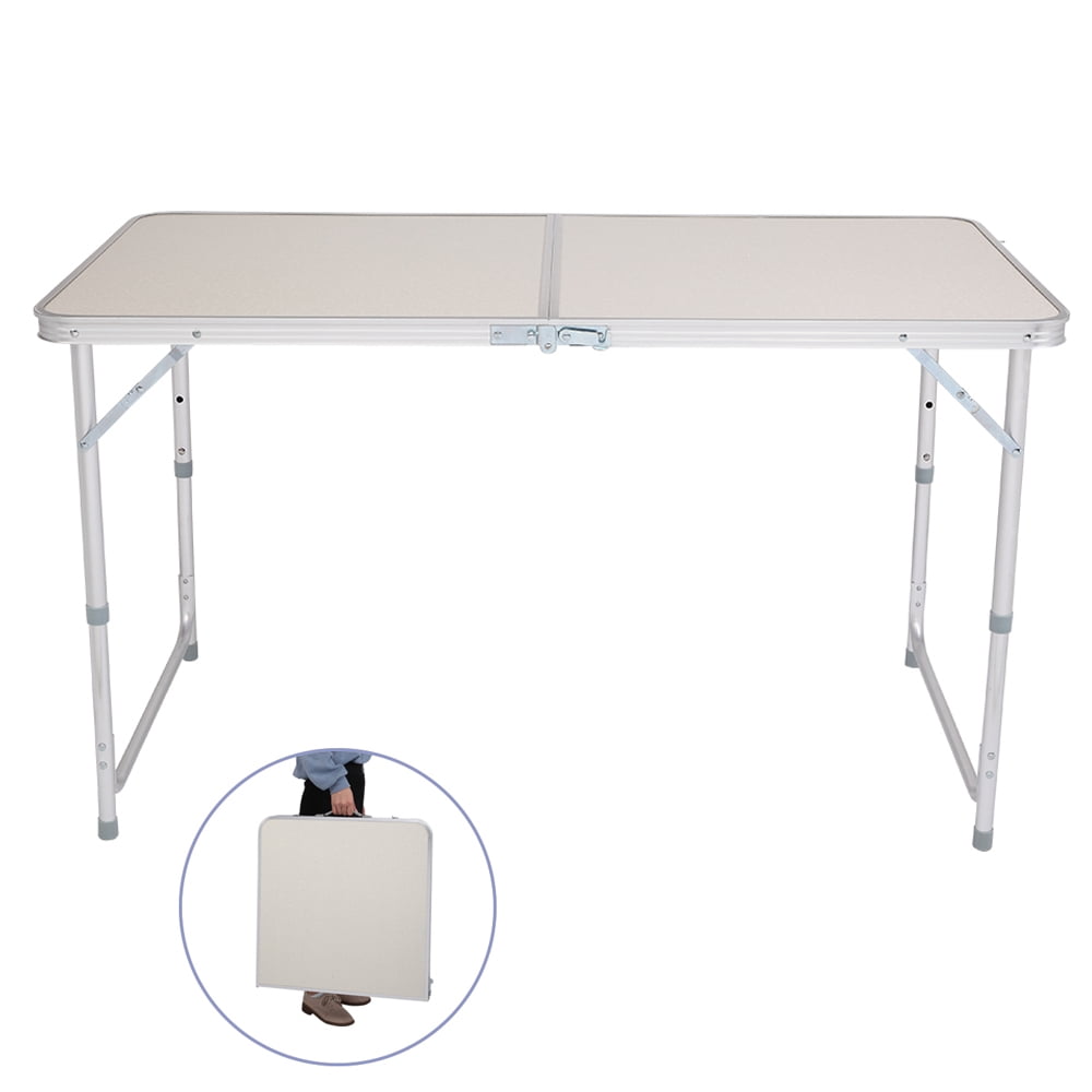 Easy to Clean YuCheng Camp Table Folding Camping Table Portable Compact Table Heavy Duty Aluminum Rustproof Tabletop with Carry Bag for Outdoor Beach Picnic BBQ and Travel 