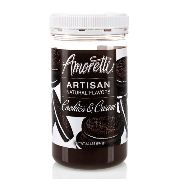 Amoretti - Natural Cookies & Cream Artisan Flavor Paste 2.2 lbs - Use In Pastry, Savory, Brewing & Ice Cream Applications, Preservative Free, Gluten Free, No Artificial Sweeteners, Highly Concentrated