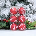 thumbnail image 5 of Christmas Ornaments, 6PCS Red Candy Cane Ball Set for Christmas Tree Decorations, Shatterproof Hanging Baubles with Strings, Holiday Party Home Decor Accessories 2025 Trend, 5 of 9