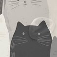 thumbnail image 4 of Yayeee Shower Curtain with Hooks 72"x72" Waterproof Fabric Bathroom Hanging Decor, Gray Cute Cats, 4 of 5