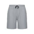 thumbnail image 6 of Fewfanhot Men's Elastic Waist Denim Shorts, Light Wash Relaxed Fit Casual Jean Shorts with Front Pockets, M-3XL, 6 of 7