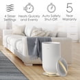 thumbnail image 3 of Pure Enrichment PureBliss Luxury Towel Warmer - Extra Large 20L Heats Towels, Robes, Blankets, or Clothing - Modern Bucket Design, 4 Heat Timer Settings & Auto Shut-Off (White & Brushed Gold), 3 of 7