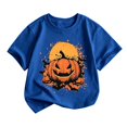 thumbnail image 3 of TGPMGRZ Boys Halloween Graphic Tee Short Sleeve Halloween Pumpkin Print T-Shirt, 3 of 3