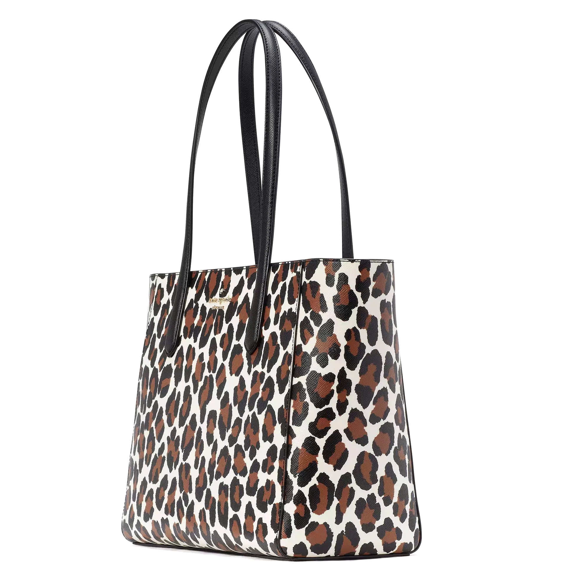 トートバッグ Kate Spade Staci Spotted Animal Medium Tote KH399 Kate Spade Staci Medium Tote Black Saffiano Leather Shoulder