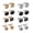 8PCS, variant on Classic Cufflinks for Men, Round Black Gold Tone Cuff Links for French Cuff Shirt, Formal Wedding Groom Business Tuxedo Accessories Gift for Him