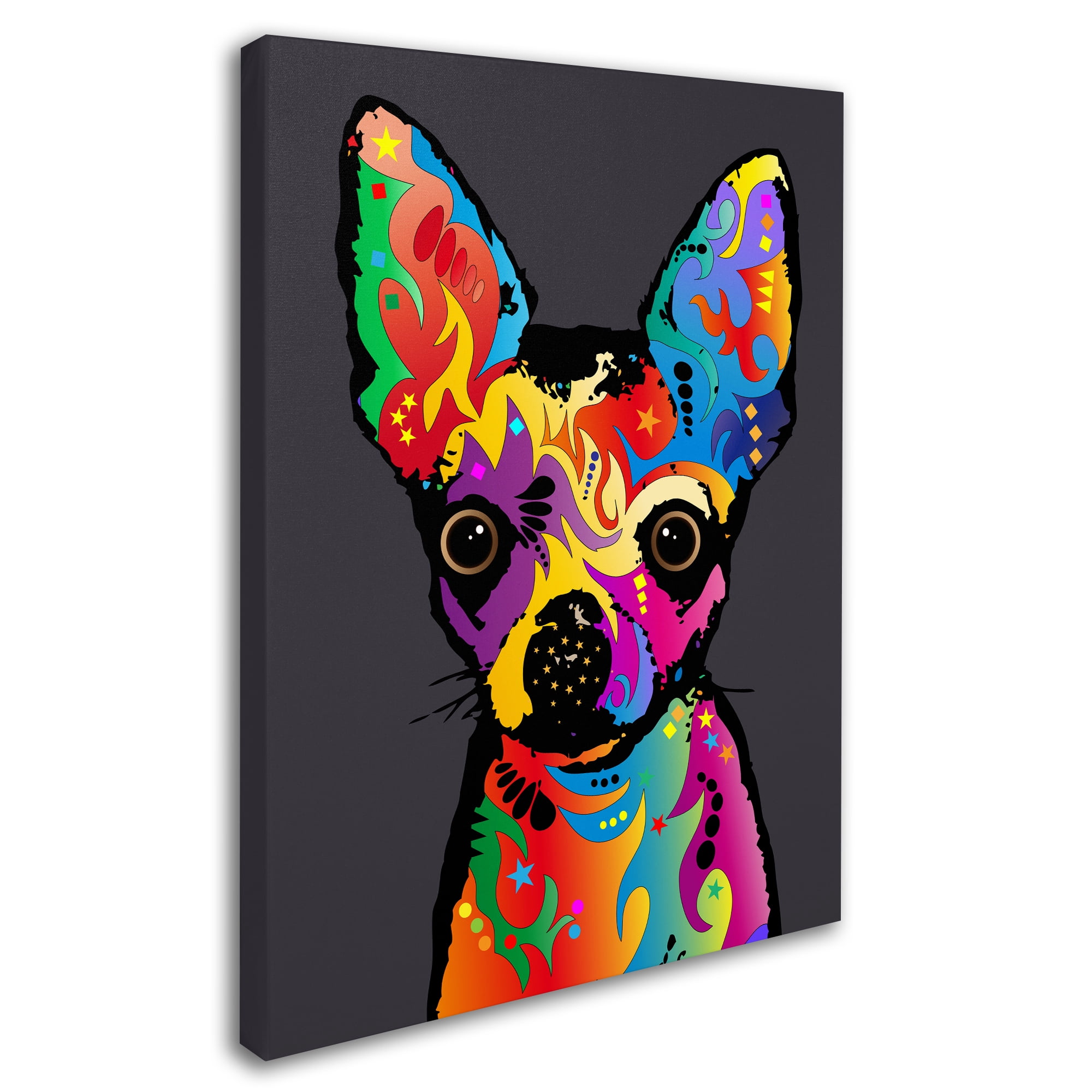 Trademark Fine Art "Chihuahua Dog Grey" Canvas Art by Michael Tompsett