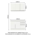 thumbnail image 3 of Cocina Integral Madesa Glamy Con Tarja 120 Cm Blanco 04 Madesa Glamy, 3 of 10