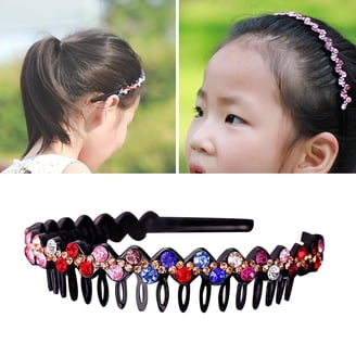 Accessories White 2 Inch Hard Plastic Headband with Teeth 