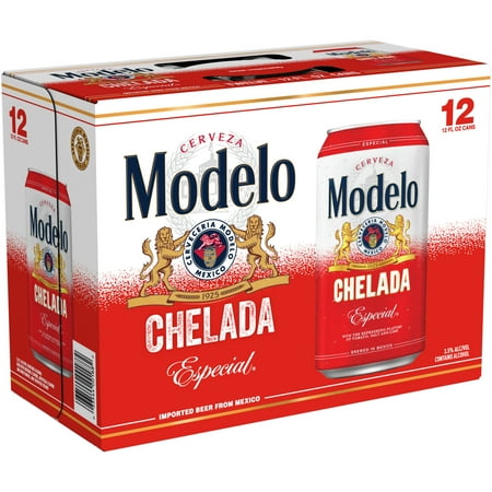 Modelo Chelada Especial Mexican Import Flavored Beer, 12 Pack, 12 fl oz Aluminum Cans, 3.5% ABV