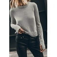 thumbnail image 2 of Cozy Ribbed Hem Round Neck Sweater with Long Sleeves, 2 of 8