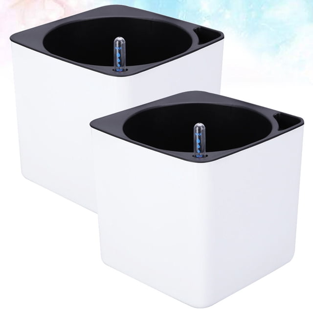 unbranded 1Jgo Maceta Autorriego De Plástico Con Doble Y Ventilación Para Plantas Decorativas