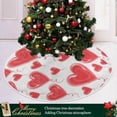 thumbnail image 6 of GZHJMY Valentine's Day Tree Skirt Home Decoration Large Round Hearts Christmas Tree Skirt for Holiday Party Home Christmas Day Ornaments, 47.2", 6 of 6